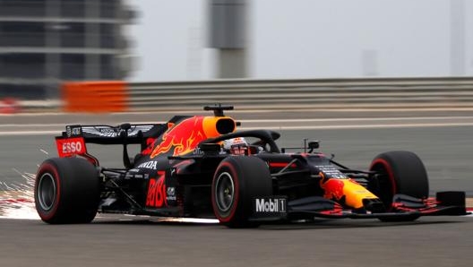 Max Verstappen in azione a Sakhir. Afp