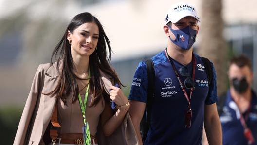 Latifi con la compagna Sandra. Getty