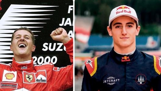 A sinistra Michael Schumacher, idolo di Jack Doohan, a destra