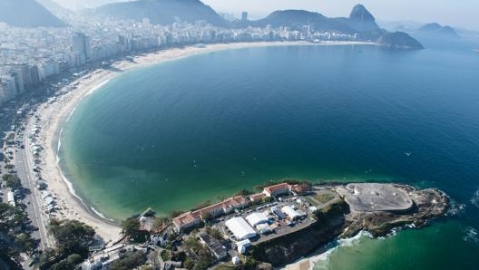 Una veduta della spiaggia di Copacabana a Rio. Afp