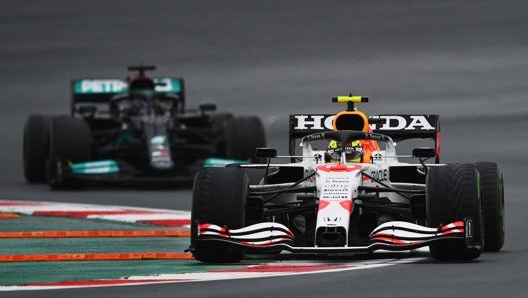 Red Bull e Mercedes nel GP Turchia. Getty