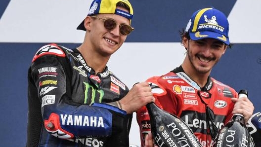 Fabio Quartararo e Francesco Bagnaia. Afp