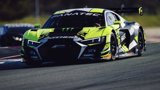 Valentino sull'Audi R8 Lms nei test al Paul Ricard. Wrt/M. Scudiero