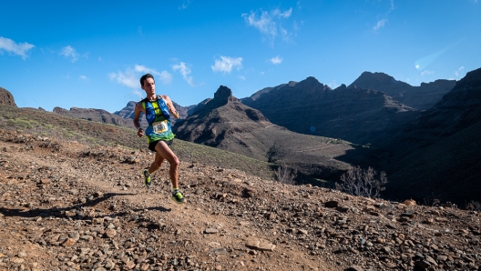 Alberto Vender durante la Transgrancanaria (foto Marco Gulberti)