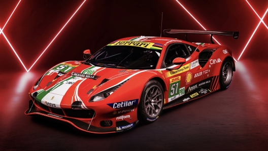 La Ferrari 488 Gte (AF Corse) con la nuova livrea per la stagione 2022