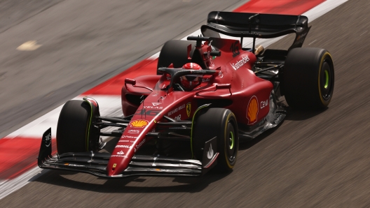 BAHRAIN, BAHRAIN - MARCH 11: Charles Leclerc of Monaco driving (16) the Ferrari F1-75 on track during Day Two of F1 Testing at Bahrain International Circuit on March 11, 2022 in Bahrain, Bahrain. (Photo by Lars Baron/Getty Images)