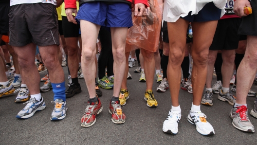 LONDON, ENGLAND - APRIL 17:  Competitors prepare for the start of the 2011 Virgin London Marathon on April 17, 2011 in London, England.  (Photo by Dan Kitwood/Getty Images)