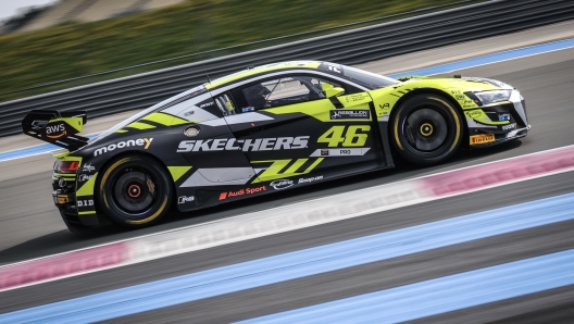 L'Audi R8 Lms GT3 di Valentino Rossi che corre con il team Wrt. Gtwce/Dirk Bogaerts