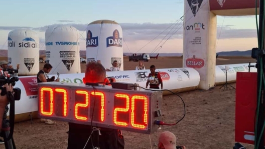 Arrivo del tappone della Marathon des Sables 2022