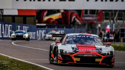 L'Audi R8 Lms GT3 (Wrt) numero 32 vincitrice nel primo atto del campionato, a Imola. Sro/J. Benichou