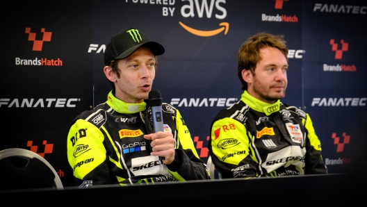 Valentino Rossi e il compagno Frédéric Vervisch. Sro/D. Bogaerts