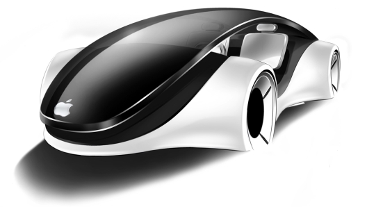 Un rendering della futura Apple Car