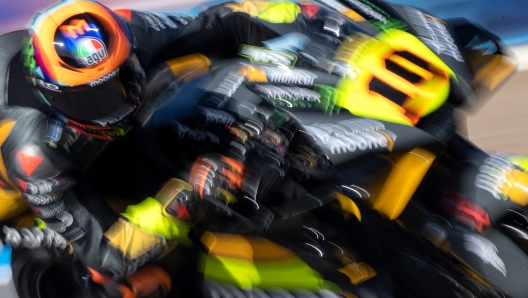 Ducati VR46 Italian rider Luca Marini rides during the first practice session of the MotoGP Spanish Grand Prix at the Jerez racetrack in Jerez de la Frontera on April 29, 2022. (Photo by JORGE GUERRERO / AFP)