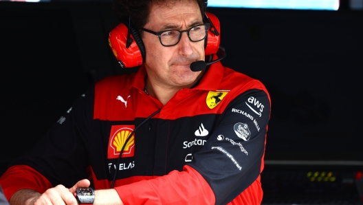 MIAMI, FLORIDA - MAY 07: Scuderia Ferrari Team Principal Mattia Binotto looks on from the pitwall during final practice ahead of the F1 Grand Prix of Miami at the Miami International Autodrome on May 07, 2022 in Miami, Florida.   Mark Thompson/Getty Images/AFP == FOR NEWSPAPERS, INTERNET, TELCOS & TELEVISION USE ONLY ==