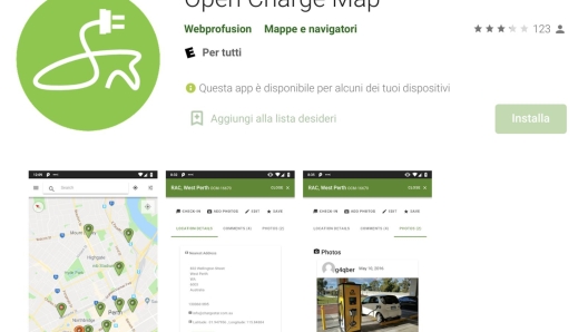 L'app per la ricarica delle auto elettriche Open Charge Map