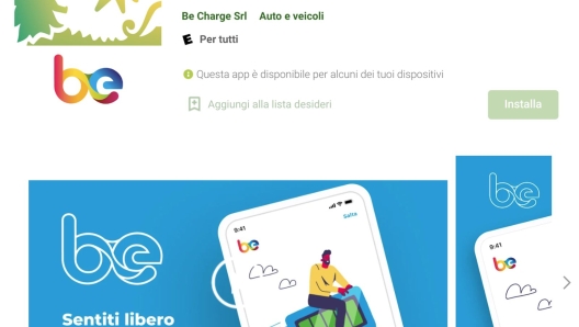 L'app per la ricarica delle auto elettriche Be Charge