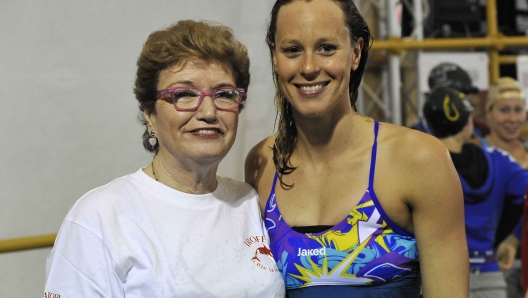 Gian Mattia D'Alberto / lapresse
14-03-2015 Milano
spo
5to trofeo di nuoto citta' di Milano
nella foto: Federica Pellegrini, Mara Maionchi

Gian Mattia D'Alberto  / lapresse
14-03-2015 Milan
5th swimming trophy city of Milan
In the photo: Federica Pellegrini, Mara Maionchi