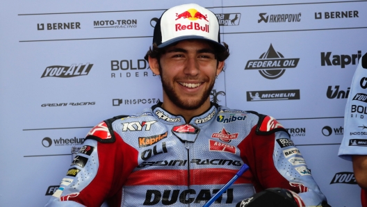 Enea Bastianini, corre su Ducati del team Gresini. Epa