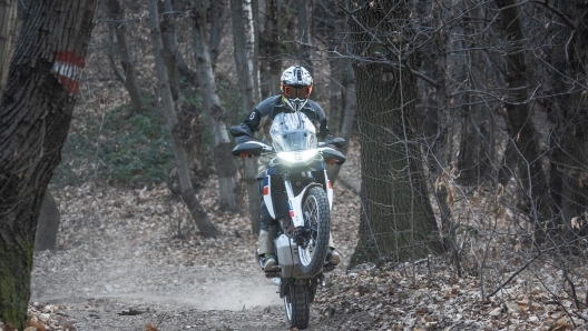 Si apprezza molto la posizione in sella della Aprilia Tuareg 660