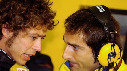 Matteo Flamigni con Valentino Rossi