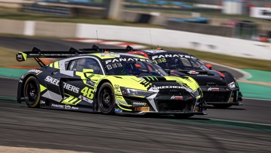 L'Audi R8 Lms GT3 del team Wrt di Valentino Rossi. Sro