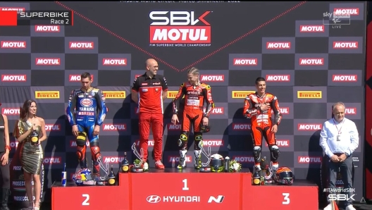 Podio Superbike Gara due