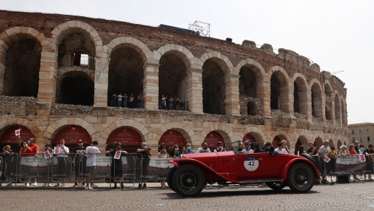 , Brescia 1000 Miglia 2021 arrivo a Verona, Arezzo 19 giugno 2020. ANSA/SIMONE VENEZIA