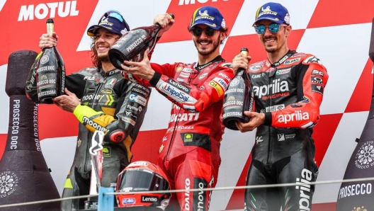 Due ducatisti e Vinales dell'Aprilia: solo moto italiane sul podio di Assen