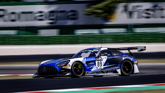 La Mercedes-Amg GT3 di Marciello-Boguslavskiy, seconda al traguardo