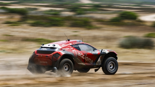 JULY 05: Laia Sanz (ESP) / Carlos Sainz (ESP), Acciona | Sainz XE Team during the Sardinia on July 05, 2022. (Photo by Andrew Ferraro / LAT Images)