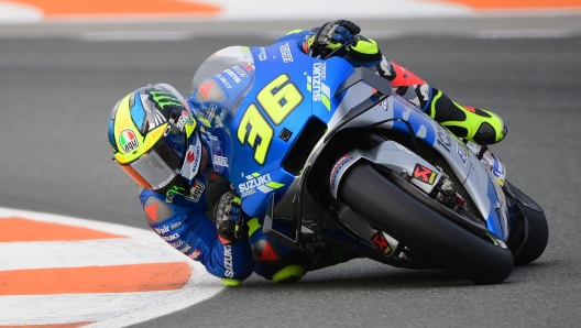 Joan Mir in azione con la Suzuki