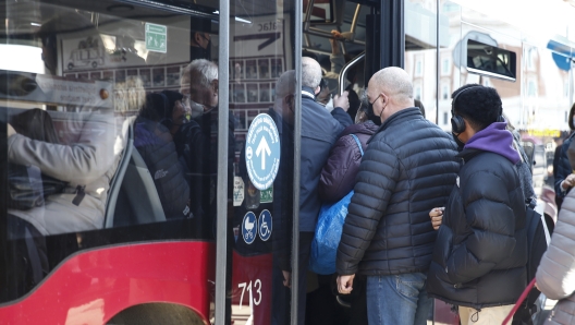 Foto Cecilia Fabiano/ LaPresse  25 Febbraio 2022  Roma (Italia) Cronaca :  Sciopero dei trasporti ATAC e TPL  Nella Foto :  Stazione Termini  - Foto Cecilia Fabiano/ LaPresse  25 Febbraio 2022  Roma (Italia) Cronaca :  Sciopero dei trasporti ATAC e TPL  Nella Foto :  Stazione Termini  - fotografo: Cecilia Fabiano- LaPresse