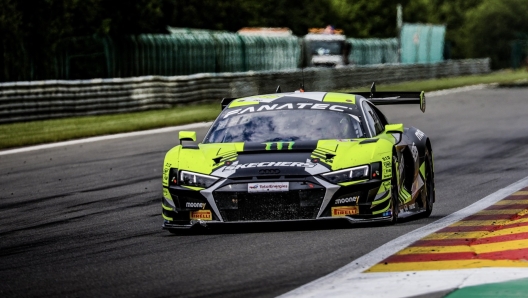 L'Audi R8 Lms (Wrt) di Valentino Rossi: il pilota pesarese debutta alla 24 Ore di Spa. Sro/P. Hecq