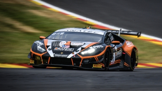 La Lamborghini Huracan di Caldarelli durante la Superpole