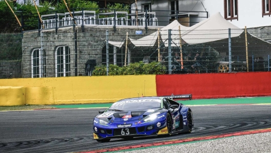 La Lamborghini Huracan di Bortolotti nella Superpole a Spa