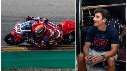 Marc Marquez, 29 anni, è tornato ad allenarsi a distanza di quasi tre mesi dall'operazione all'omero destro