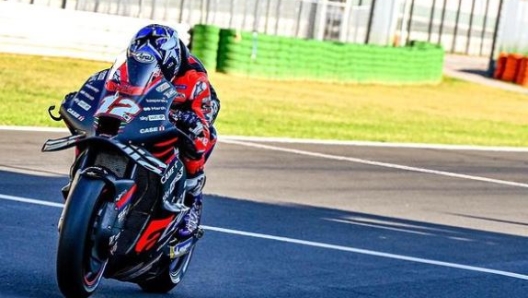 Maverick Vinales velocissimo in sella alla sua Aprilia (Instagram MotoGP)