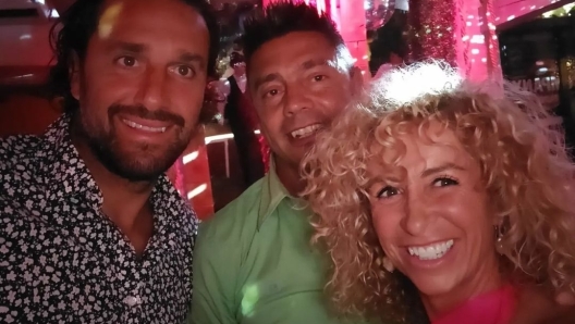 Cristian Zorzi con la moglie e Luca Toni al Galà della Vip Padel Cup