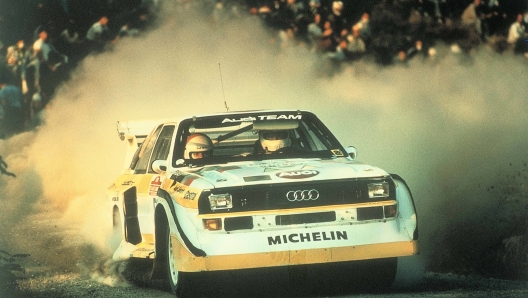 1985: Walter Röhrl wins the Rally San Remo with the Audi Sport quattro S1