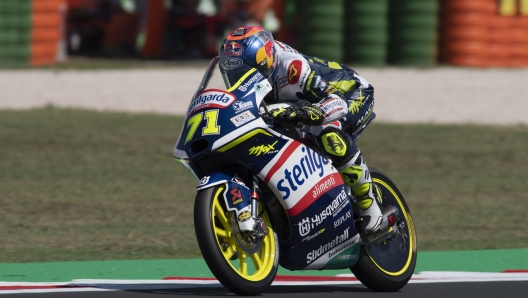 MISANO ADRIATICO, ITALY - SEPTEMBER 02:  Ayumu Sasaki of Japan and Sterilgarda Husquarna Max Team heads down a straight during the MotoGP Of San Marino - Free Practice at Misano World Circuit on September 02, 2022 in Misano Adriatico, Italy. (Photo by Mirco Lazzari gp/Getty Images)