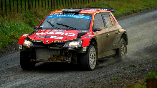 New Zealand?s Shane Van Gisbergen drives Skoda Fabia in the 4th stage Whaanga Coast during the 2022 Rally New Zealand, the 11th round of the FIA World Rally Championship, in Auckland on September 30, 2022. (Photo by John COWPLAND / AFP)