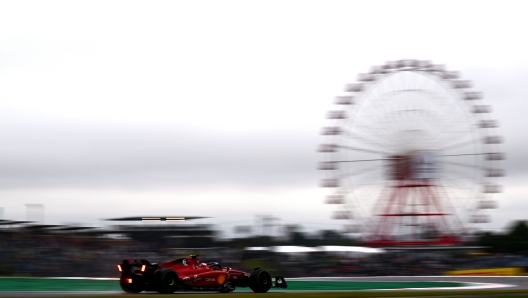 SUZUKA, JAPAN - OCTOBER 07: Charles Leclerc of Monaco driving the (16) Ferrari F1-75 on track during practice ahead of the F1 Grand Prix of Japan at Suzuka International Racing Course on October 07, 2022 in Suzuka, Japan. (Photo by Clive Mason/Getty Images)