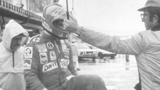 Lauda e Forghieri in Giappone al Fuji nel 1976