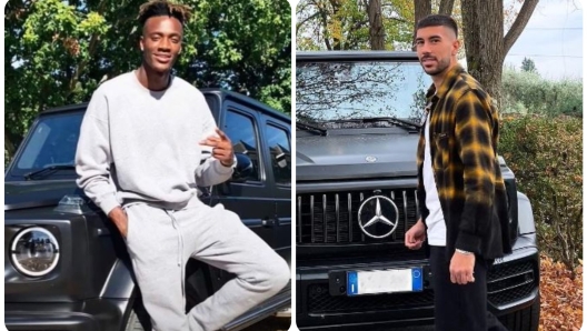 Tammy Abraham (a sin.) e Mattia Zaccagni sono appassionati di motori