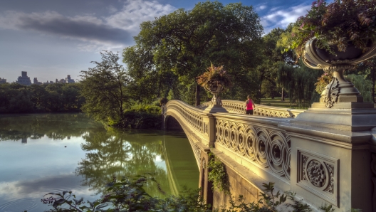 Running a New York a Central Park sul ponte