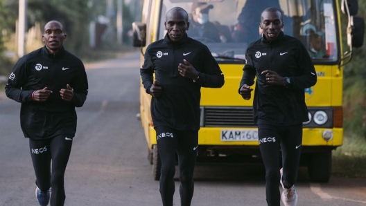 Allenamento di Eliud Kipchoge per la maratona