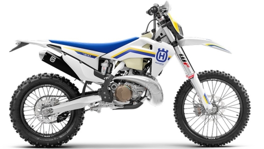 La visione laterale della nuova Husqvarna TE 300 Heritage