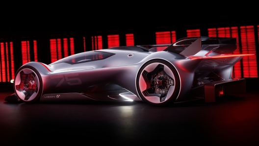 L'ammaliante profilo della Ferrari Vision Gran Turismo