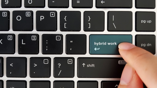 Hybrid Workforce concept during covid-19 pandemic