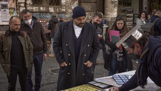 Marco D'Amore sul set di Napoli magica